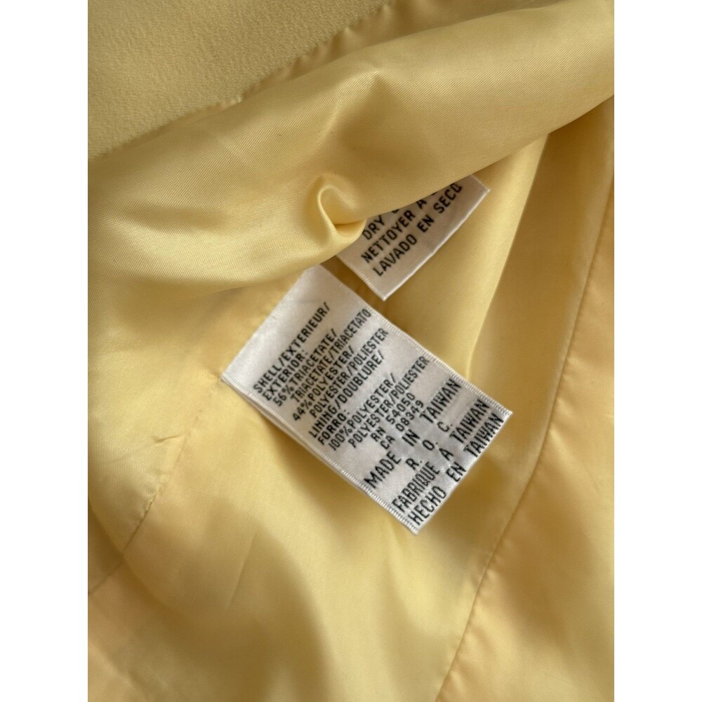 CHRISTIAN DIOR Vintage 90s Blazer Women’s Yellow Gold Button Double Breasted - Picture 8 of 16